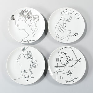 Four Luncheon Plates