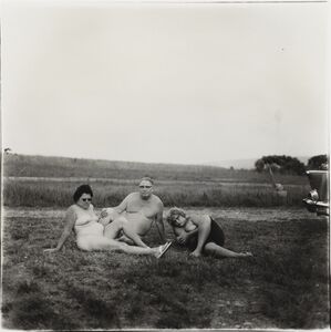 A Family and Their Car in a Nudist Camp in Pennsylvania,