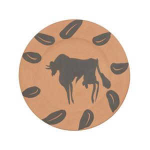 Pablo Picasso Madoura Ceramic Plate 'Taureau, marli aux feuilles' Ramié 394