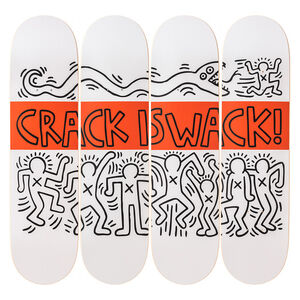 Crack Is Whack Skateboard Set by Keith Haring