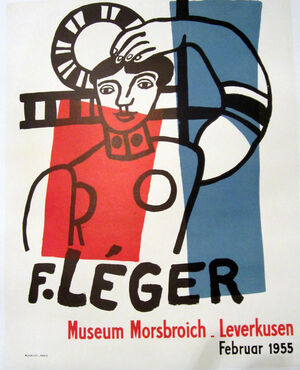 F. Leger, Museum Morsbroich, Leverkusen, Februar 1955 Original Poster