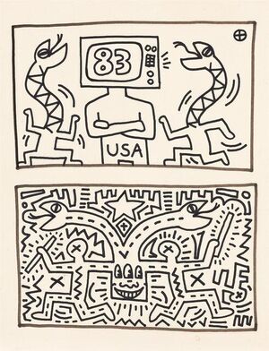 Keith Haring drawing 1982 