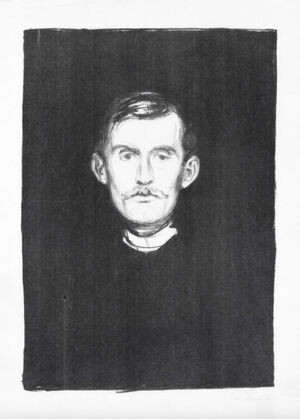 Self Portrait (Selvportrett) Gerd Woll, III, Nr. 37; Schiefler 32