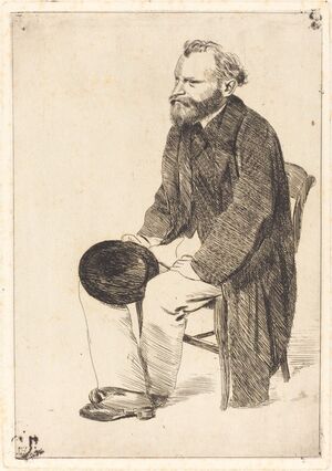 Manet Seated, Turned to the Left (Manet assis, tourné à gauche)