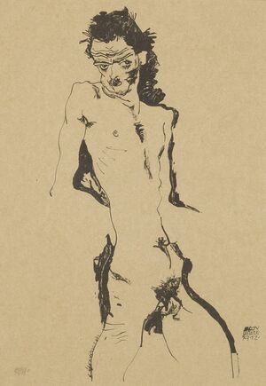 Male Nude (Self Portrait) I (Kallir 1)
