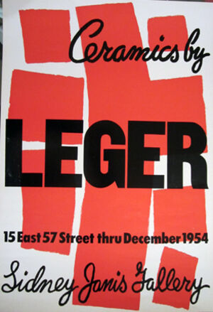 Ceramics by Leger, Sidney Janis Gallery Original Poster