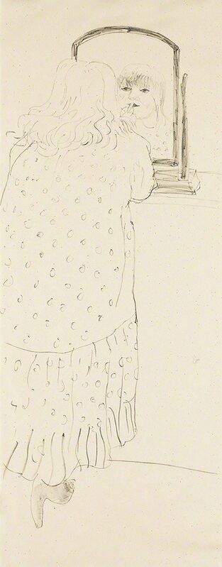David Hockney, ‘Ann Putting on Lipstick’, 1979, Print, Lithograph on Japanese Okawara paper, Kenneth A. Friedman & Co.