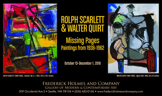 ROLPH SCARLETT & WALTER QUIRT: MISSING PAGES, Paintings From 1938-1962, installation view