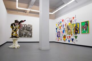 Objects in the rearview mirror are closer than they appear : ASSUME VIVID ATRO FOCUS, DONNA CONLON & JONATHAN HARKER, JAMIE FITZPATRICK, JOSE LERMA, installation view