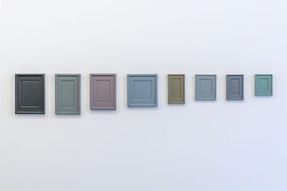 Claude Rutault/Allan McCollum "A VENDRE, EXPOSITION", installation view