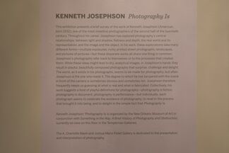 Kenneth Josephson: Photography Is, installation view