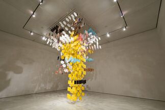 Jacob Hashimoto: The First Known Map of the Moon, installation view