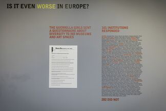 Guerilla Girls: Is it even worse in Europe?, installation view