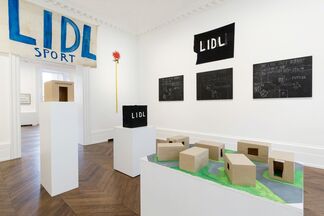 "Jörg Immendorff: LIDL Works and Performances from the 60s and Late Paintings after Hogarth", installation view