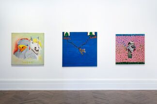 "Jörg Immendorff: LIDL Works and Performances from the 60s and Late Paintings after Hogarth", installation view