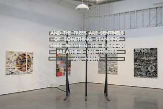 New Generation: James Verbicky, Robert Montgomery and Olivia Steele, installation view