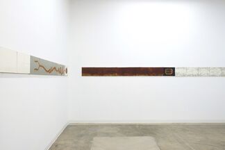 Mira Schor: War Frieze (1991 - 1994) and "Power" Frieze, installation view