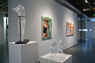 Dustin Yellin & Eric Fischl : "Narratives in Glass: and other mediums", installation view