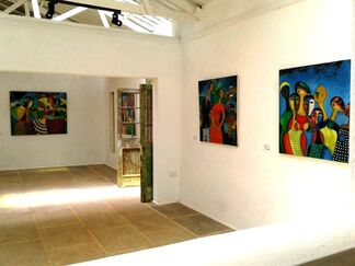 Conversation in Silence: Paintings by James Mbuthia, installation view