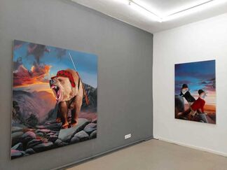 ‘A Discovery of the Wild’ painting by Simon Czapla, installation view