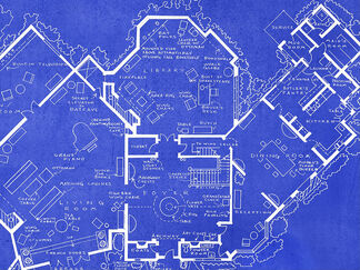 Mark Bennett: Dream Houses - Thirty Years of Fantasy Blueprints, installation view