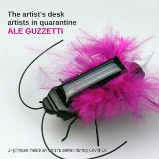 The artist's desk: artists in quarantine | ALE GUZZETTI @valmoreart, installation view