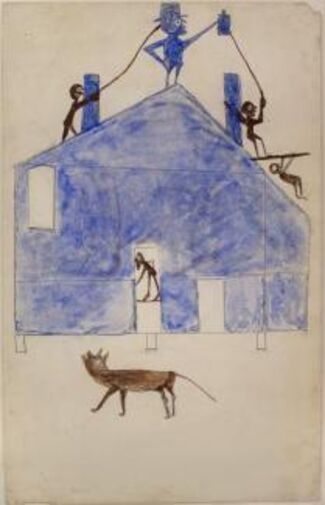 Between Worlds: The Art of Bill Traylor, installation view