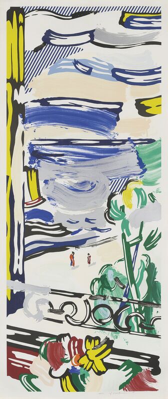 Roy Lichtenstein, ‘View from the Window, from: Landscape Series’, 1985, Print, Lithograph, woodcut and screenprint in colours on wove paper, Christie's