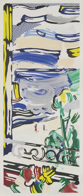 Roy Lichtenstein, ‘View from the Window, from: Landscape Series’, 1985, Print, Lithograph, woodcut and screenprint in colours, on wove paper, Christie's