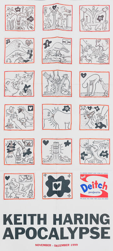 Keith Haring, ‘Keith Haring Apocalypse exhibit poster ’, 1999, Posters, Offset lithograph, Lot 180