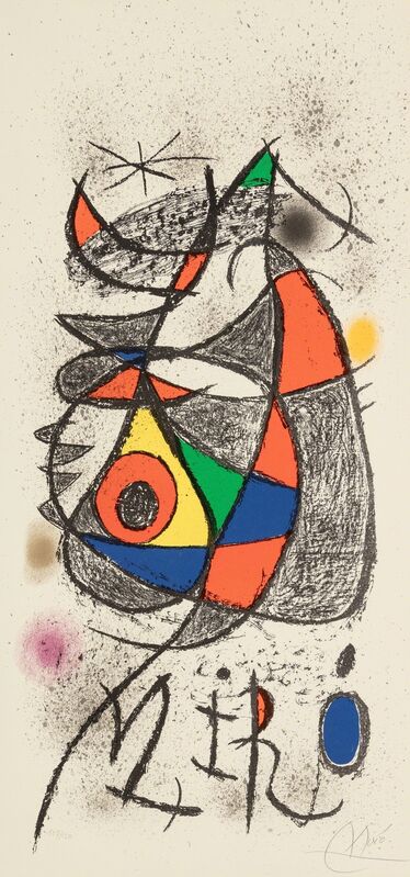 Joan Miró, ‘Poster for exhibition,'Peintures, Gouaches, Dessins’, 1972, Print, Lithograph in colors on wove paper, Heritage Auctions