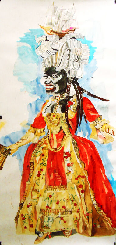 Charlotte Schleiffert, ‘Black Antoinette’, 2012, Drawing, Collage or other Work on Paper, Mixed techniques on paper, Akinci
