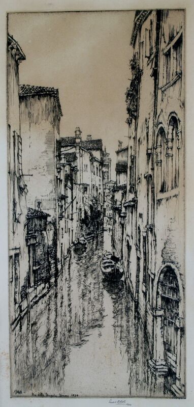 Ernest David Roth, ‘Rio della Pergola, Venice’, 1924, Print, Etching, Private Collection, NY