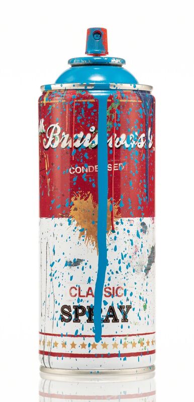 Mr. Brainwash, ‘Spray Can (Blue)’, 2013, Print, Screenprint with handcoloring on aluminium spray can, Heritage Auctions