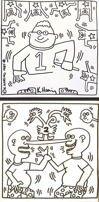 Keith Haring, ‘Coloring Book (Two Plates)’, 1986, Print, Offset Lithographs (Two-sided Print) from Haring's Limited Edition Coloring Book, 1986, Alpha 137 Gallery Gallery Auction