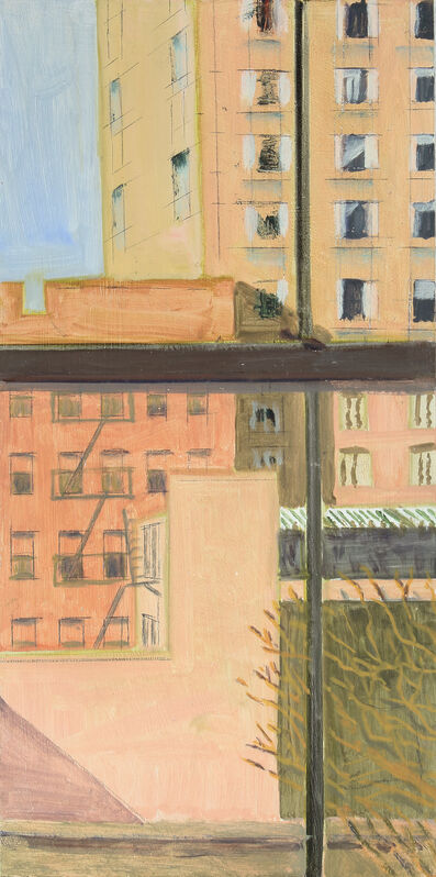 Lois Dodd, ‘View of Bowery Hotels’, 2019, Painting, Oil on aluminum, Alexandre Gallery