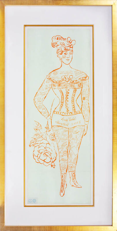 Andy Warhol, ‘Andy Warhol, Tattooed Woman Holding Rose, 1955’, 1955, Print, Offset Lithograph, Shapero Modern