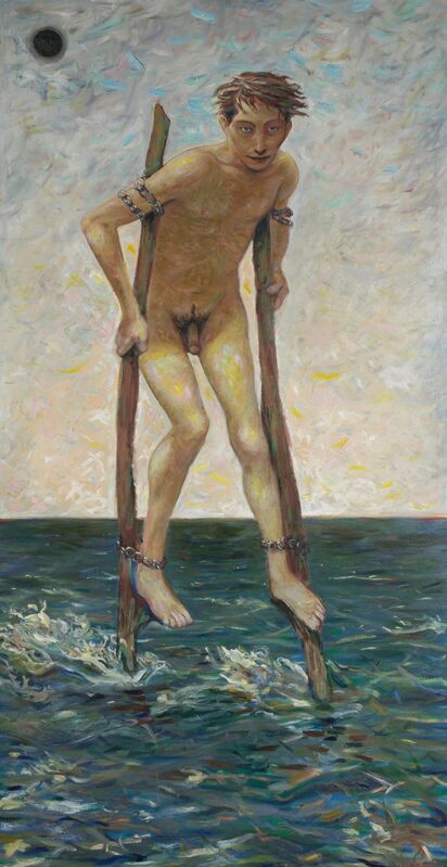 Chuck Connelly, ‘The Dilemma’, 1980-81, Painting, Oil on canvas, Doyle