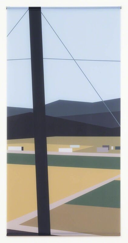 Julian Opie, ‘Seoul - Busan 2’, 2018, Print, A series of 6 dyed nylon banners on steel hanging rails, Cristea Roberts Gallery