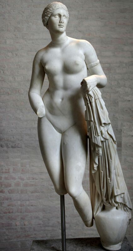 Praxiteles, ‘Aphrodite of Knidos, Greco-Roman variant on the original marble of ca. 350 B.C.’, Sculpture, Marble, Art History 101