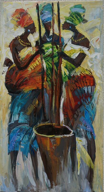 Godwin Adjei Sowah, ‘Northern Style’, 2017, Painting, Acrylic on Canvas, TO LIVE IS TO CHOOSE