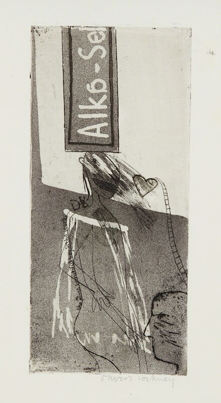 David Hockney, ‘Alka Seltzer’, 1961, Print, Etching and aquatint, on Crisbrook handmade paper, unevenly trimmed at the left and right sheet edges., Phillips