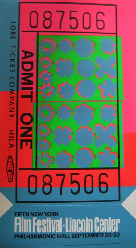 Andy Warhol, ‘Lincoln Center Ticket’, 1967, Print, Screenprint in colors, the full sheet, Alden Projects