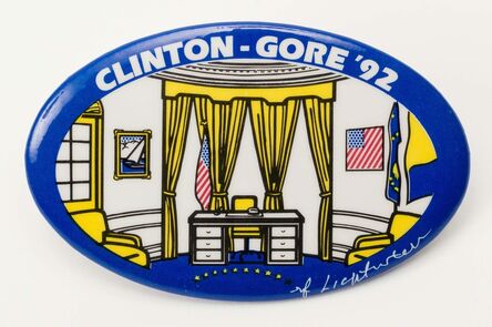 Roy Lichtenstein, ‘Oval Office for Clinton-Gore Political Campaign Button’, 1992