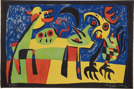 Joan Miró, ‘Le Chien aboyant à la lune (Dog Barking at the Moon) (M. 189)’, 1952