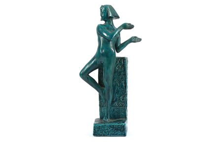 Eugene Piron, ‘An Art Deco stoneware figure of an Egyptian dancer’