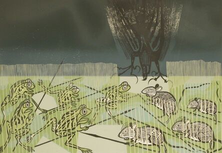 Edward Bawden, ‘'AESOP'S FABLES: FROG, MOUSE AND KITE'’