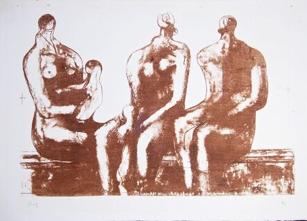 Henry Moore, ‘Three Seated Figures With Children’, 1973-5
