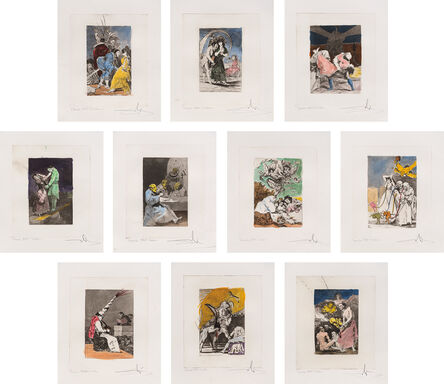 Salvador Dalí, ‘Les Caprices de Goya de Dali (Dali's 'Caprichos' by Goya): 10 plates (M. & L. 853-855; 859-860; 866-867; 870; 880; 916)’, 1977