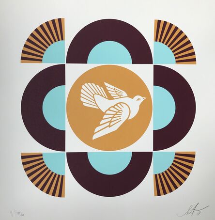 Shepard Fairey, ‘Dove Geometric (white background)’, 2018